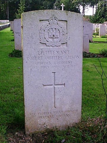 Tombe de Rob Gilson au cimetière de Bécourt. http://www.webmatters.net/index.php?id=108