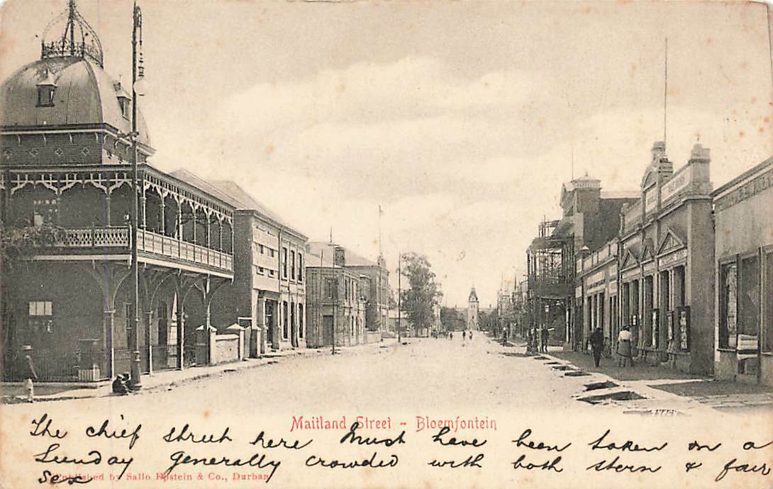 Maitland-Street-Bloemfontein-South-Africa-UDB-VTG-Postcard