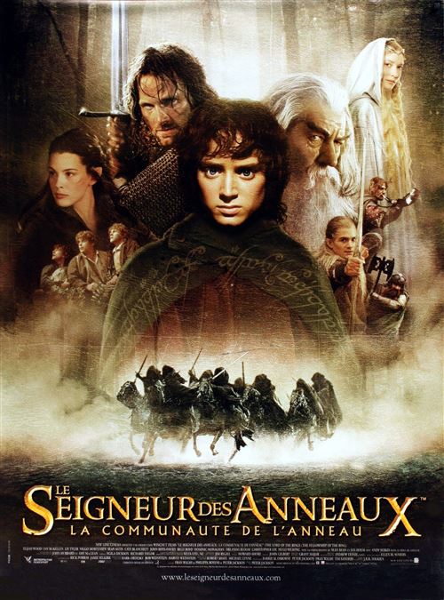 Le-Seigneur-des-Anneaux-la-Communaute-de-l-anneau-affiche-de-cinema-originale-40x53-cm-roulee