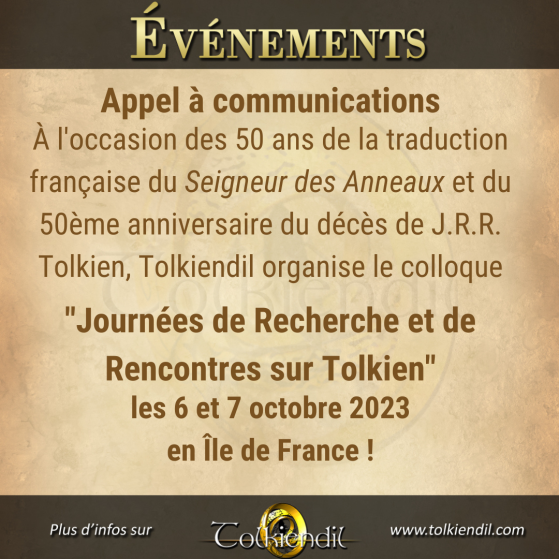 Journées de Recherche et de Rencontres sur Tolkien